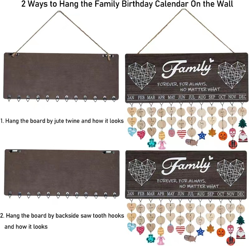 Cross-border creativo de madera de bobinado decoración de la pared de bloqueo amor DIY joyería colgante