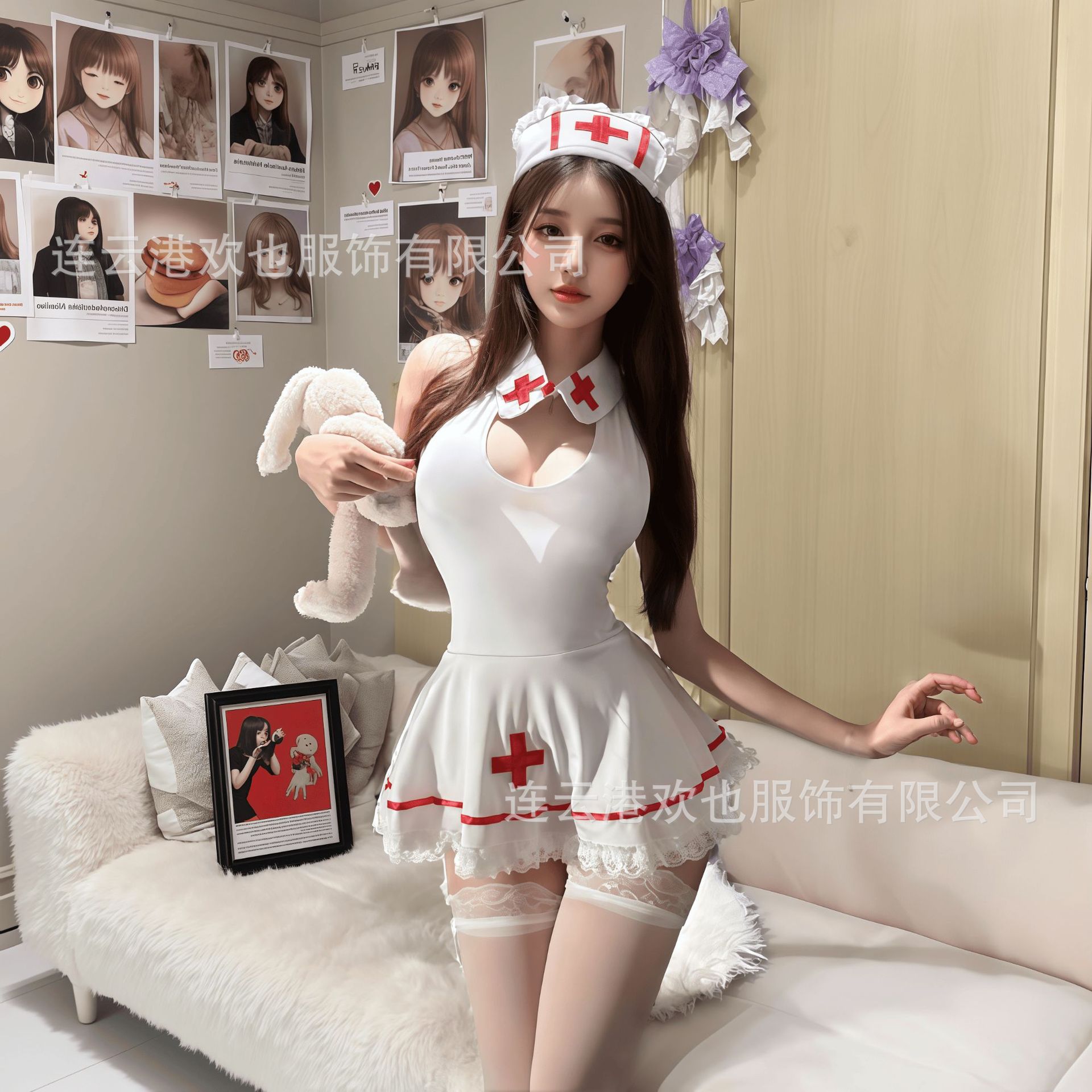 Huan Ye Sexy Lingerie Women's Suit Role Play Sexy Temptation Hollow Sexy Uniform Cute Girl Underwear