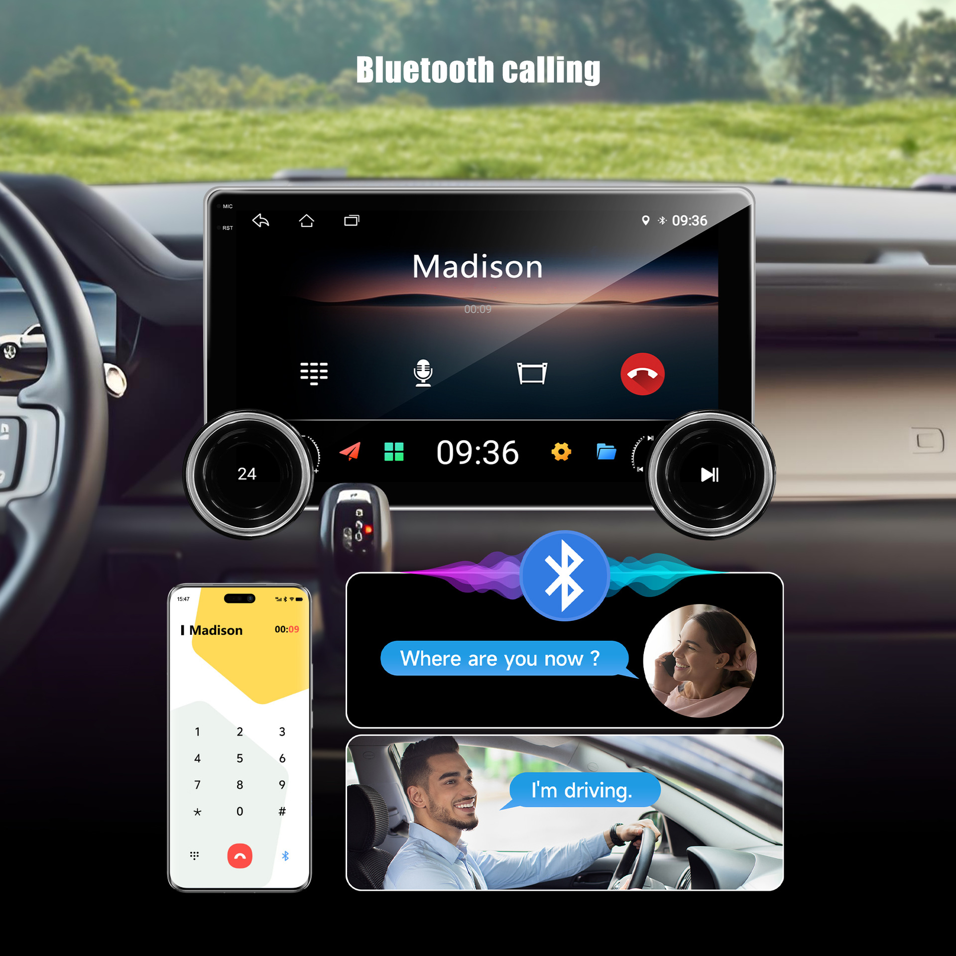 Cross-Border 10.1inch Dual-Knob Car Android Navigation System Mp5 Player Wireless Carplay Car Player