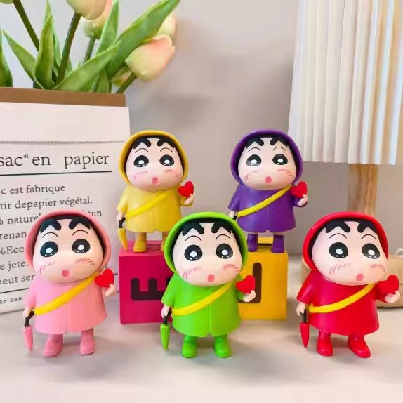비옷 크레용 신-새로운 장식품 데스크탑 장식 손으로 만든 거실 미니 귀여운 인형 치유 어린이 생일 선물
