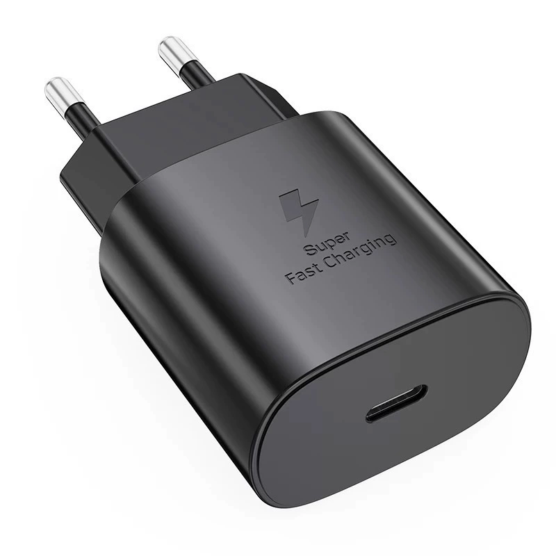 Зарядное устройство для стены совместимо с Samsung и Apple 25W USB-C быстрая зарядка, компактный 7.7×4.2×2.7 см