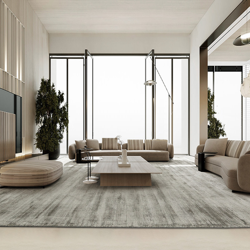 Nueva alfombra tejida a mano sala de estar fácil de cuidar alfombra de cama de dormitorio India importación pesada alfombra mercerizada