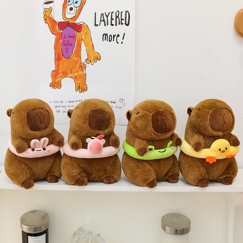 Wholesale New Style Swimming Ring Capybara Plush Toy Cute Girl Children's Toy Doll Stuffed Animal Wholesale New Style Swimming Ring Capybara Plush Toy Cute Girl Children's Toy Doll Stuffed Animal