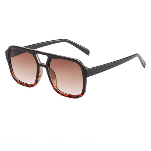 新款韩版时尚方形双梁太阳眼镜  男女复古个性海洋片潮拍墨镜