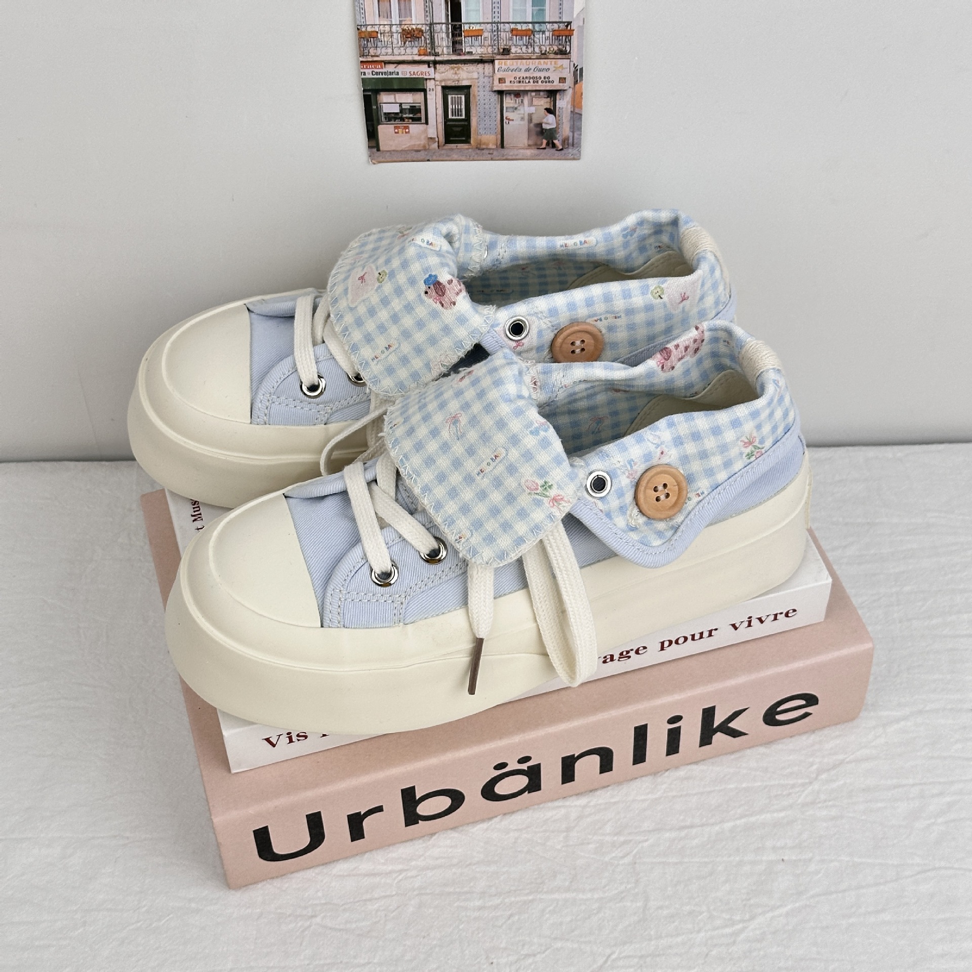 Yuanbo Xiazhong Design Sense Canvas Zapatos Mujer 2025 Verano Dos ropa Zapatos blancos finos transpirables Todo fósforo