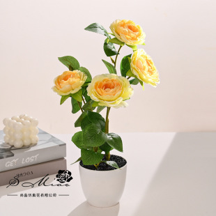 Artificial Lotus and Camellia Direct from Manufacturer, Small Bonsai Artificial Flowers, Fashionable Creative Ornaments, Artificial Plants, Artificial Potted Plants