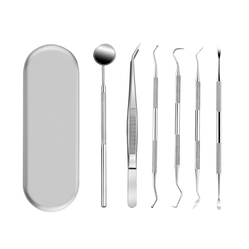 Kit de herramientas dentales de acero inoxidable sonda de endoscopio oral limpieza de tartar de enfermería eliminación de cálculos dentales image 14