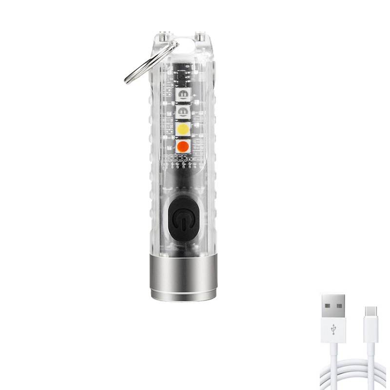 Lintera portátil mini llavero transfronteriza al aire libre, luz intensa, fuente de luz múltiple, antorcha de iluminación multifuncional