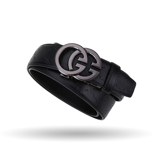 Dropshipping high-end men's genuine leather belt with automatic buckle cowhide belt factory direct sale trousers belt versatile casual