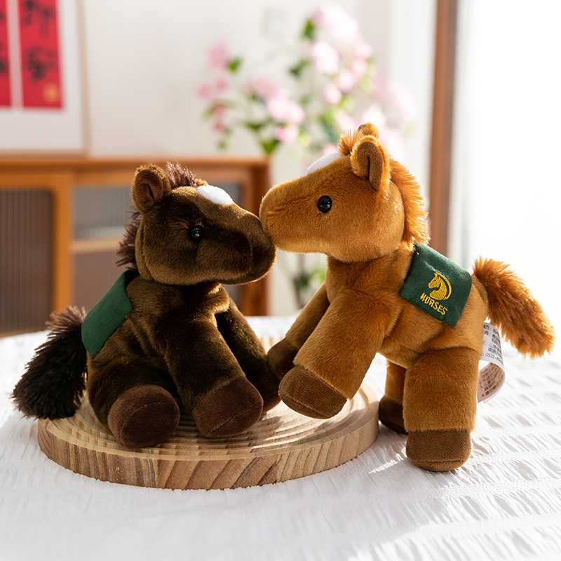 Authentic New Product Saddle Pony Palm Treasure Cute Horse Doll Year of the Horse Mascot Pony Table Companion Ornaments