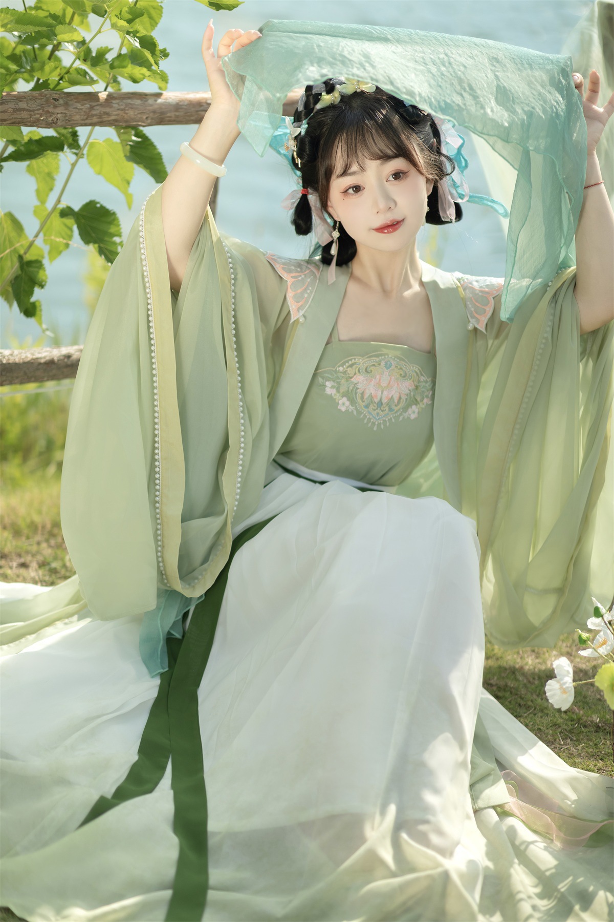 原创设计烟萝美人汉服女飘逸春秋中国风仙气齐腰襦裙全套8367-阿里巴巴