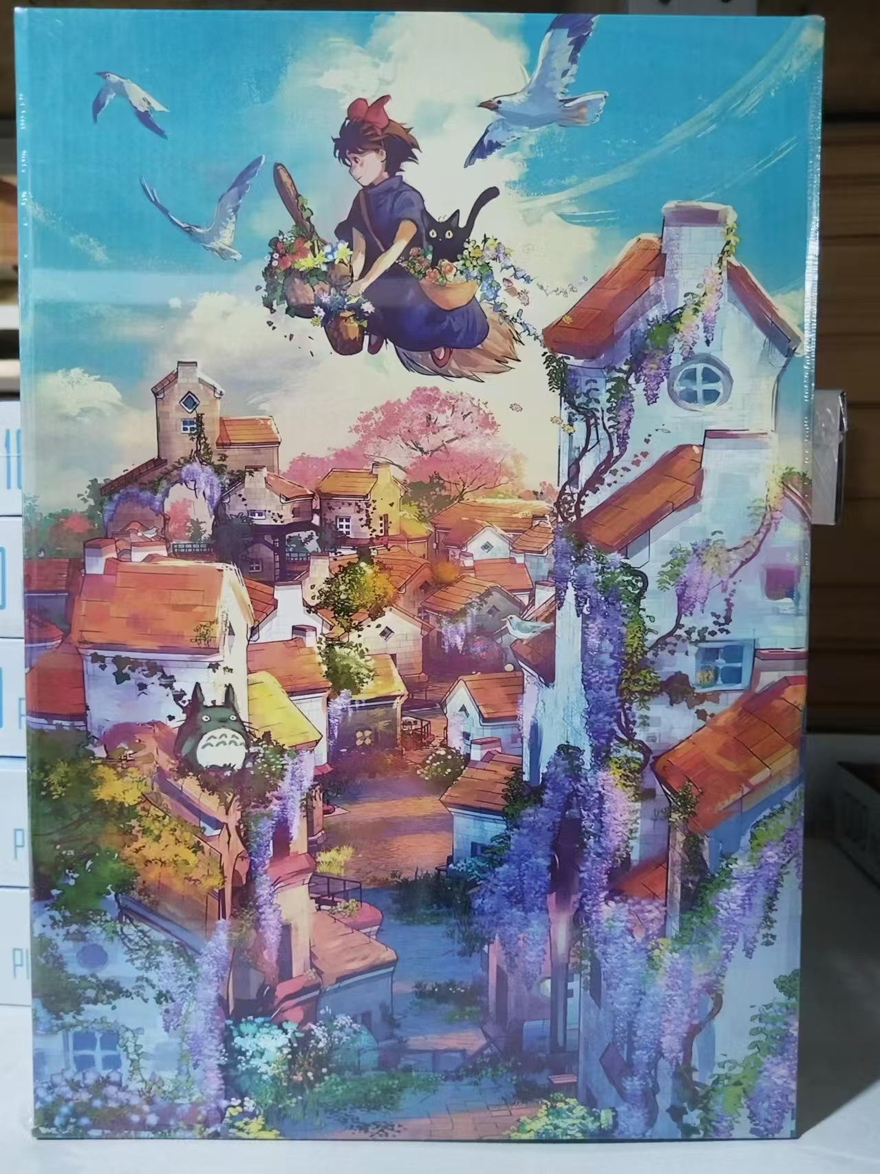 1000 unidades rompecabezas de papel dibujos animados paisaje alta dificultad cerebro quema juego juguetes educativos noche mercado puesto suministro