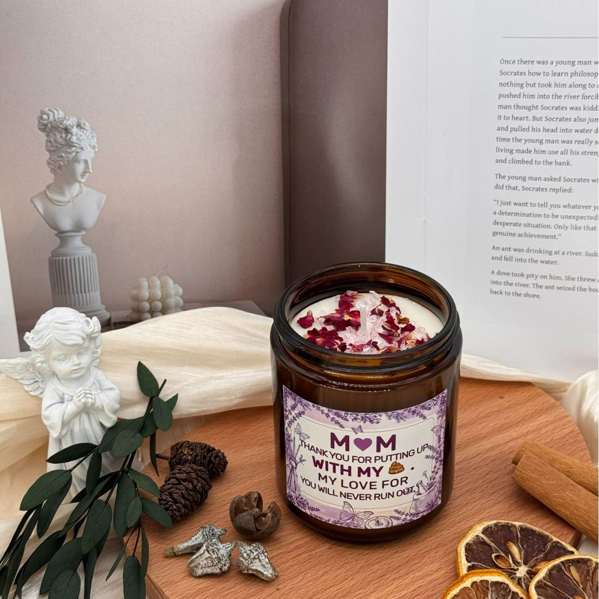 Velas de aromaterapia Dormitorio del hogar Incienso duradero Ambiente romántico Adornos de nicho Regalos navideños Recuerdos al por mayor