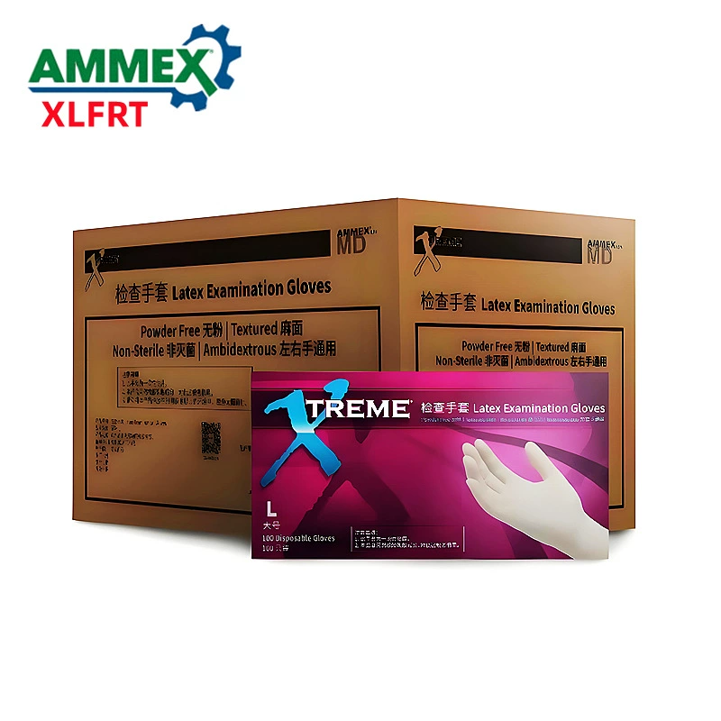 Aimas XLFRT чек перчатки целая коробка 10 коробка цена резиновый латекс утолщенный противоскользящий пищевой научно-исследовательской лаборатории