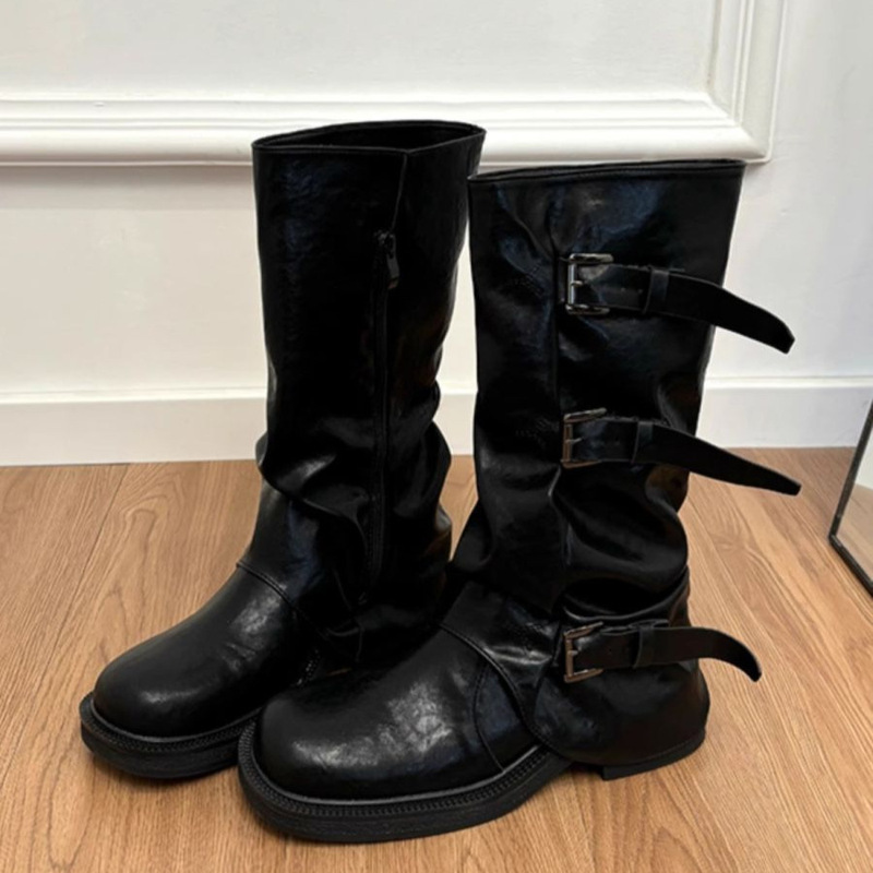 Thick-Soled High-Tube Long Boots for Women, 2026 New Summer and Autumn Style, Western Cowboy Boot-Style Boots, Rider Boots, Martin Boots Thick-Soled High-Tube Long Boots for Women, 2026 New Summer and Autumn Style, Western Cowboy Boot-Style Boots, Rider Boots, Martin Boots