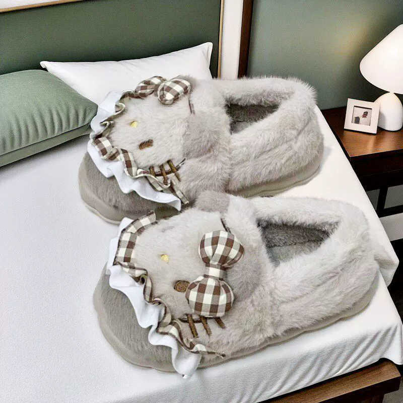 Hello Kitty, зимние тапочки, милые ботинки