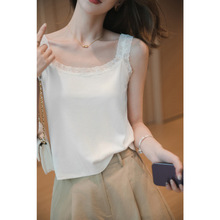 山力达迪 棉蕾丝吊带背心女春夏季新款宽松大码外穿内搭