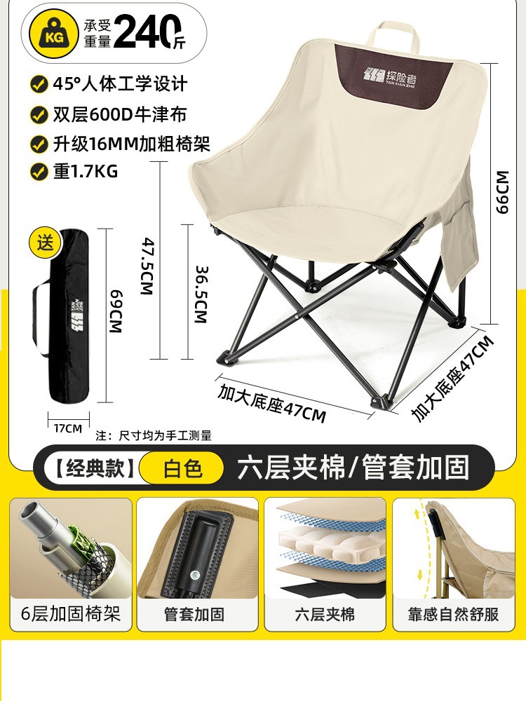 【클래식 ★ 대형 오프화이트] 6겹 누빔 + 파이프 슬리브 보강