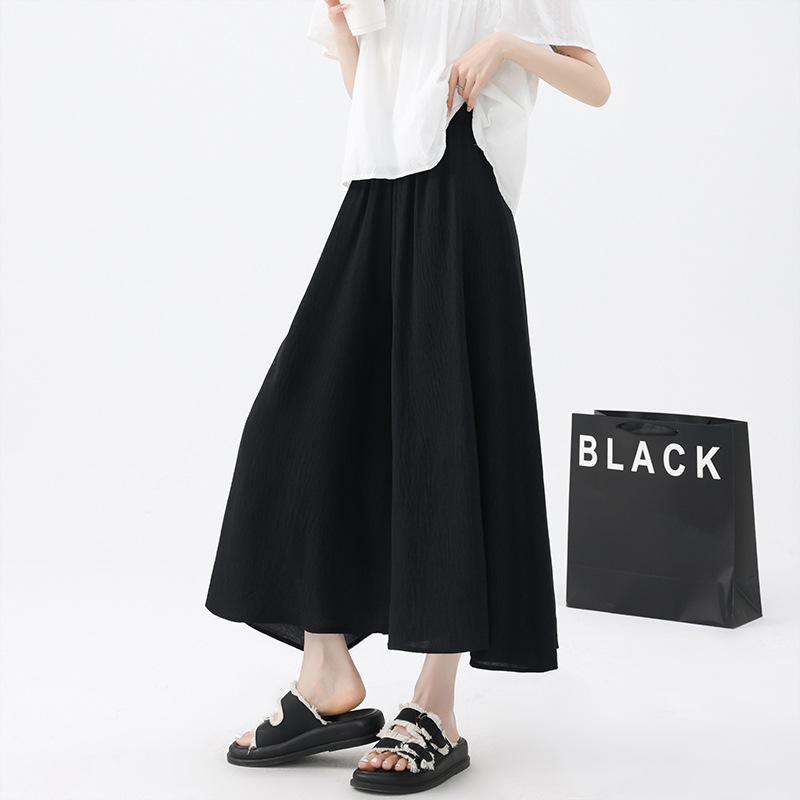 Fitted thin silk summer pleated skirt