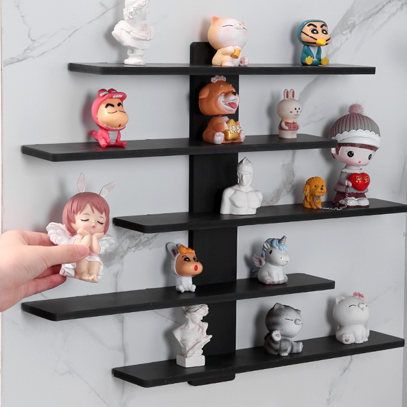 Estante de exhibición hecho a mano de caja ciega Estante montado en la pared Estante de pared de decoración pequeña Estante de almacenamiento de joyería de muñeca hecho a mano
