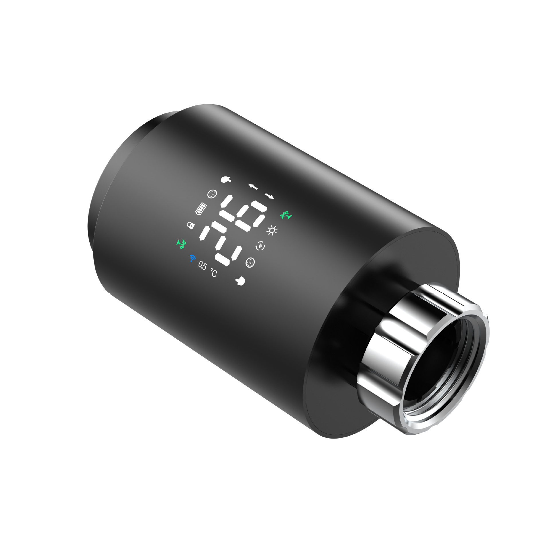 TUYA智能温控器阀Zigbee散热片控制器APP语音控制温控阀LCD恒湿器