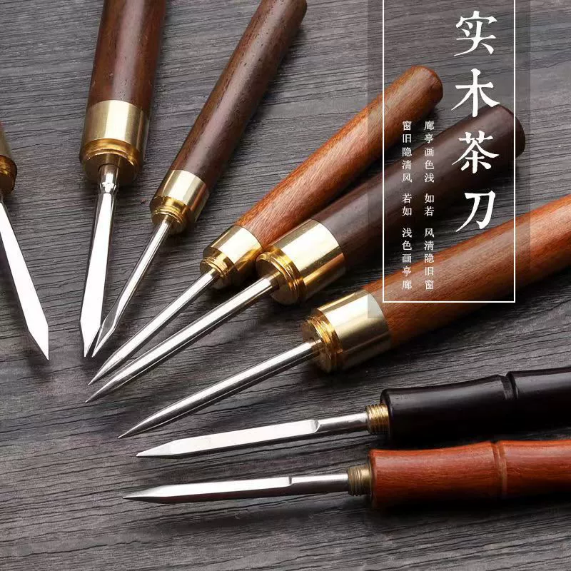 Источник черное дерево палисандр чайная игла чайный нож оптом деформированный чайный нож Дракон Феникс Чэнсян Дамаск чайный нож чайная игла оптом