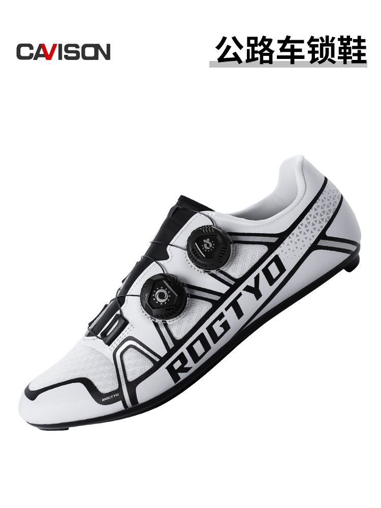 Zapatos de bloqueo de automóviles de carretera profesionales de bicicleta de montaña duro de verano unidireccional perilla autopista equipo de zapatos de ciclismo auto-bloqueado
