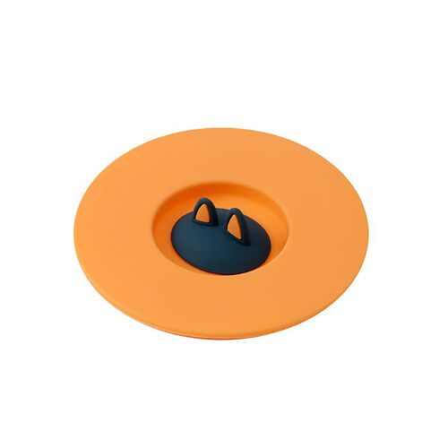 Silicone cup lid, cute kitten ears mug lid, can hold spoon, Japanese and Korean color universal water cup lid sold separately
