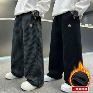 男童裤子秋新款痞帅风儿童直筒裤秋装中大童男孩休闲宽松春秋冬长