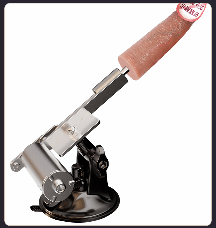 Automatic High-Speed Thrusting Device with Soft Flesh Dildo Attachment, Black ABS — detail image 36