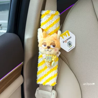 Sürətlər qutusu və əl tormozu başlıqları: Cover Car Interior Decoration - shoulder-pads-striped-yellow-bib-officially-licensed-nicks-marshmallow-single