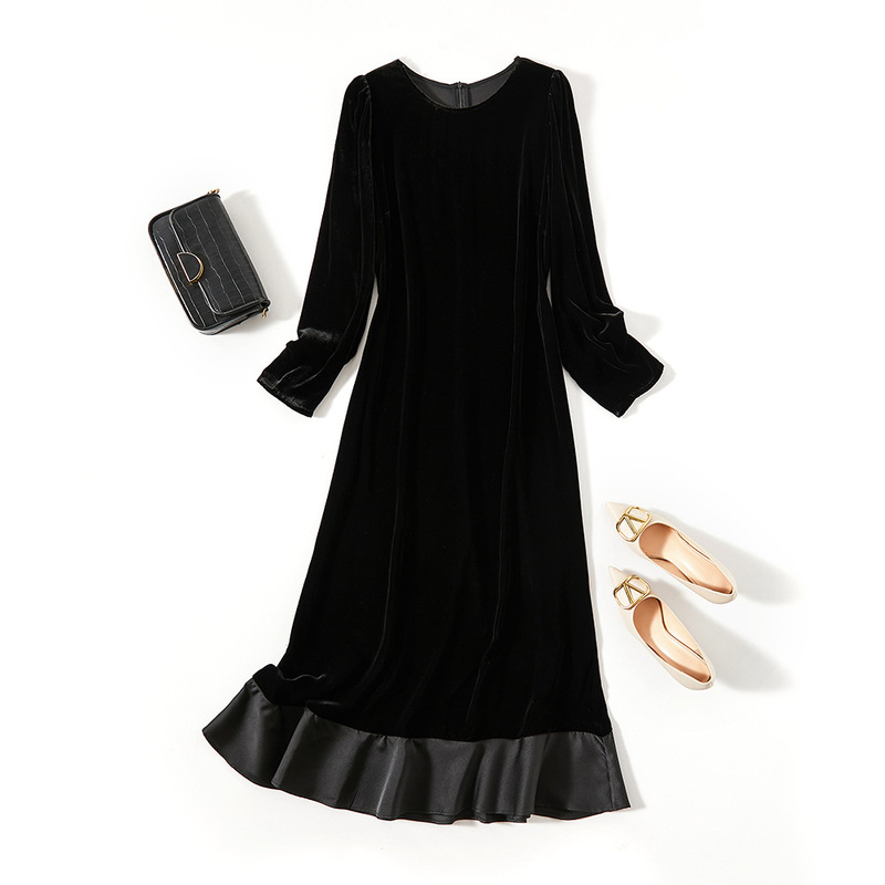 Barbie Women's Silk Dress, New Autumn Long-Sleeved Long Dress, Factory Direct Sales, One-Piece Dropshipping 81139 Barbie Women's Silk Dress, New Autumn Long-Sleeved Long Dress, Factory Direct Sales, One-Piece Dropshipping 81139