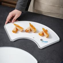 平盘浅盘扇形蛋糕盘酒店中式创意特色餐具糕点点心摆盘盘子中餐盘