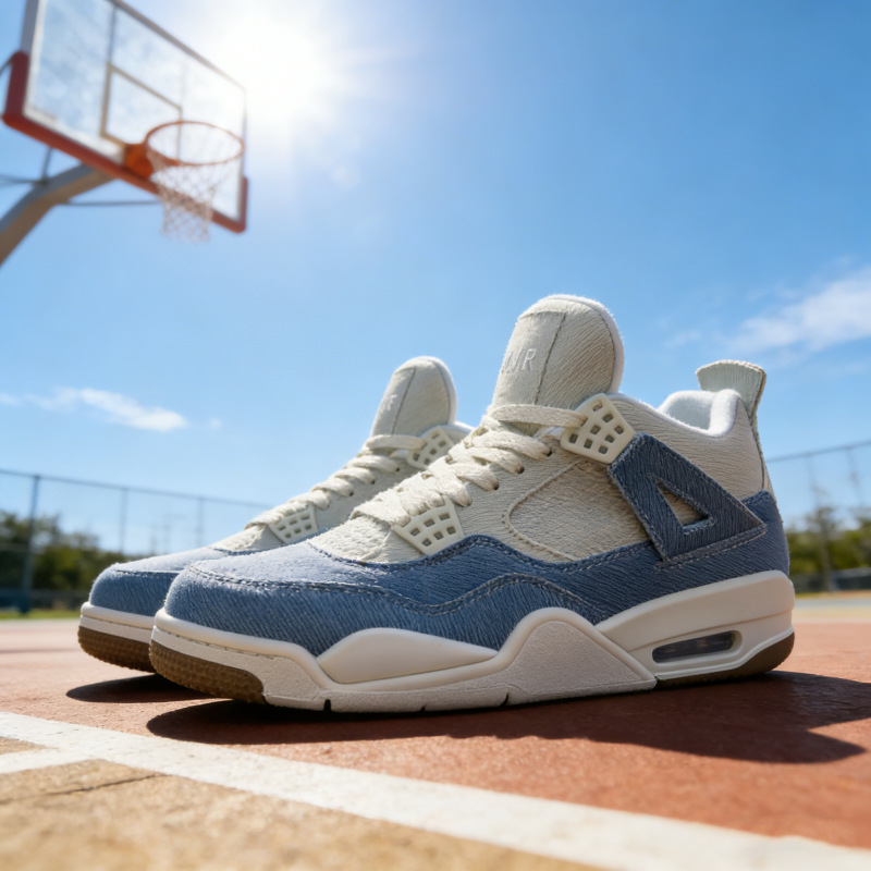 Zapatos de baloncesto Putian puros originales AJ4 amarillos hembra rojo trueno macho AIR negro gatos zapatos de hombre zapatos de mujer zapatos deportivos
