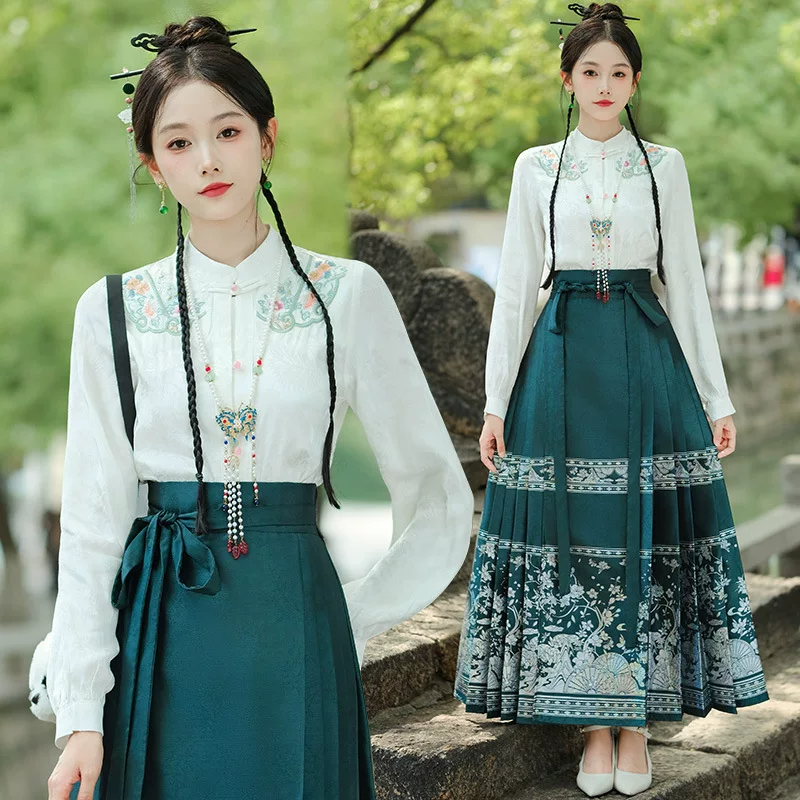 Hanfu, retro set, shirt