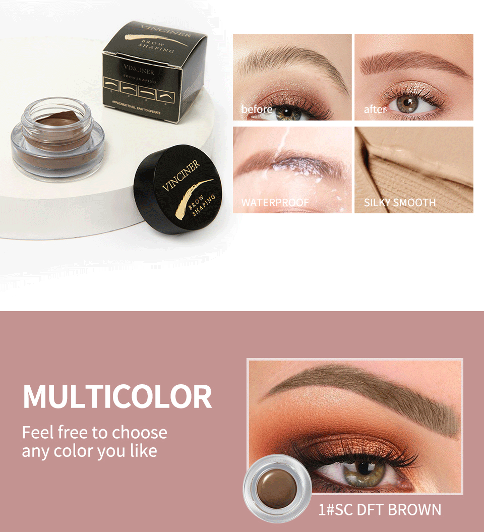 Title 7, 4 Farben wasserfeste, farbechte Augenbrauencrem...