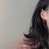 Fearless candy color little cute C -shaped earrings four colors
