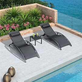 躺椅户外防水防晒阳台沙滩椅藤家用休闲泳池椅子民宿室外庭院躺床