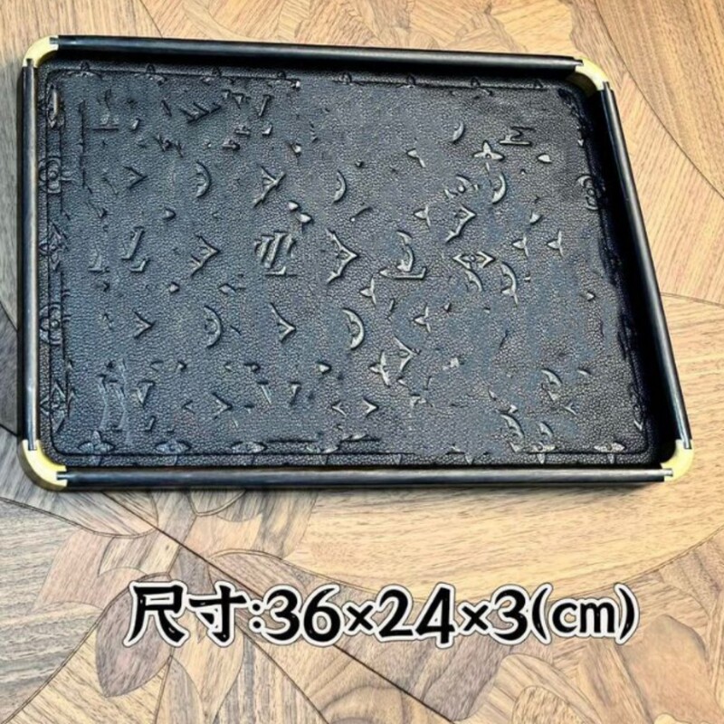 黑胡桃木手工老花托盘收纳手串文玩托盘会所摆拍酒店餐厅木质茶盘|undefined