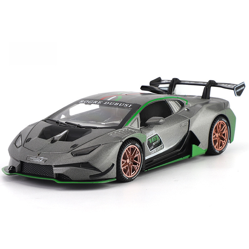 (Solid) 1:32 Lamborghini Alloy Sports Car Metal Accessory Toy Night Market Scenic Area Wholesale