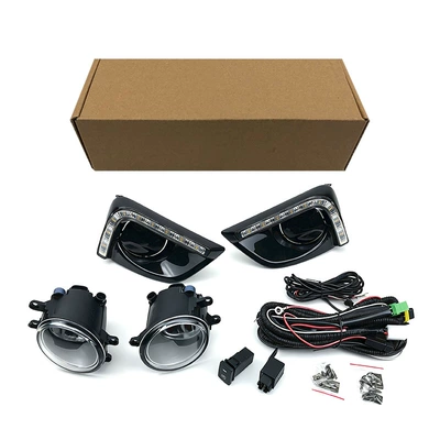 Suitable for Toyota Vios 2014 daytime running light (Gündüz işıqları) - fog-lights-daytime-running-lights-dual-color-normal-white-light-turn-signal-yellow-light-one-set-for-left-and-right