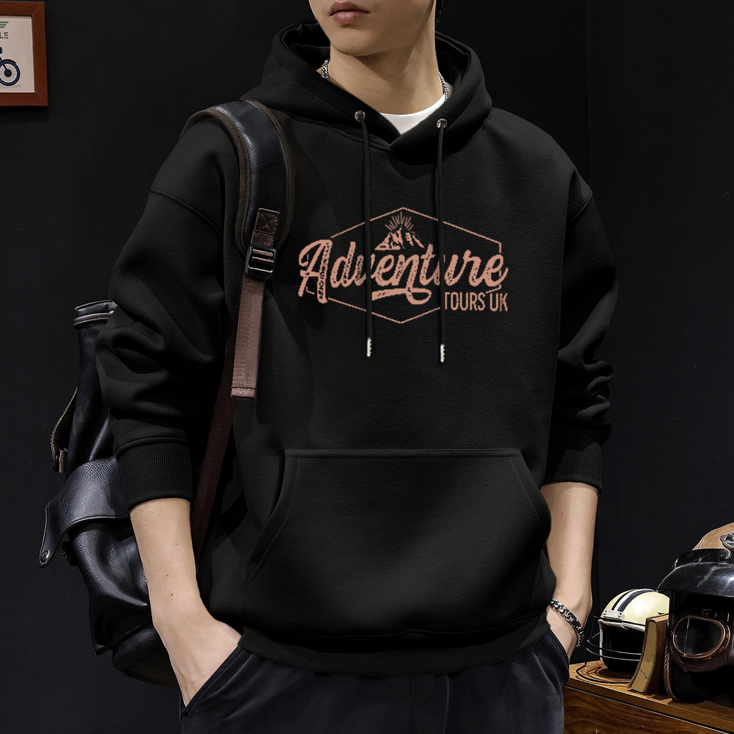 Chaqueta con capuz Negro Regular - 2181
