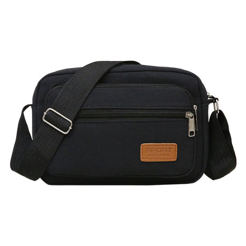 Многослойная деловая сумка Износостойкая парусиновая женская сумка Сумка в стойке Оптовая продажа Сумка через плечо Повседневная сумка Мужская маленькая квадратная сумка