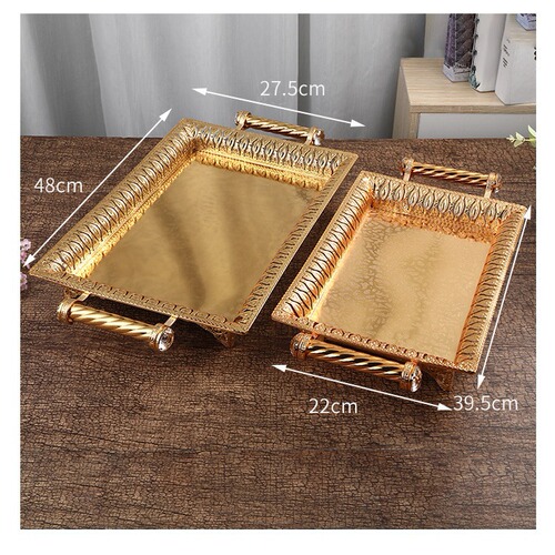  new high-end European style tray, household fruit tray, hotel ktv, fruit tray size alloy pastry tray