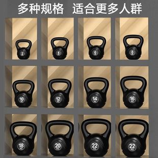 Professional Fitness Bells for Women and Men, Squat Equipment, Hip Lift, Kettlebell, Small Dumbbell, Competition Dipped Plastic Bell Ball