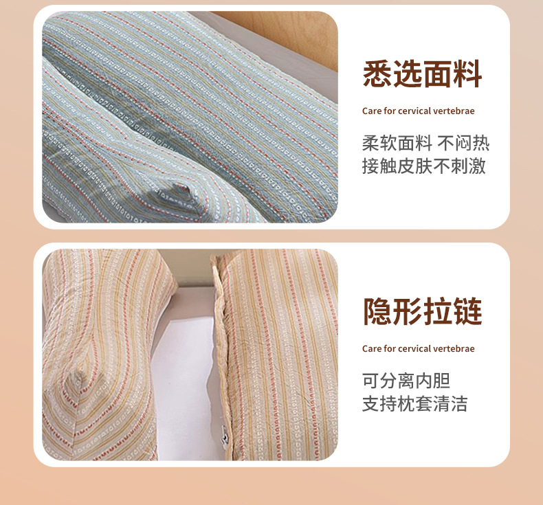Buckwheat Hull Pillow Triangular Cervical Support Pillow for Sleep and Neck Comfort Home Use in use