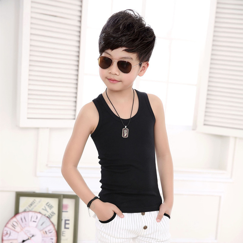 Camiseta de algodón para niños en forma de I para niñas pequeña camisola para niños ropa interior para niñas de verano