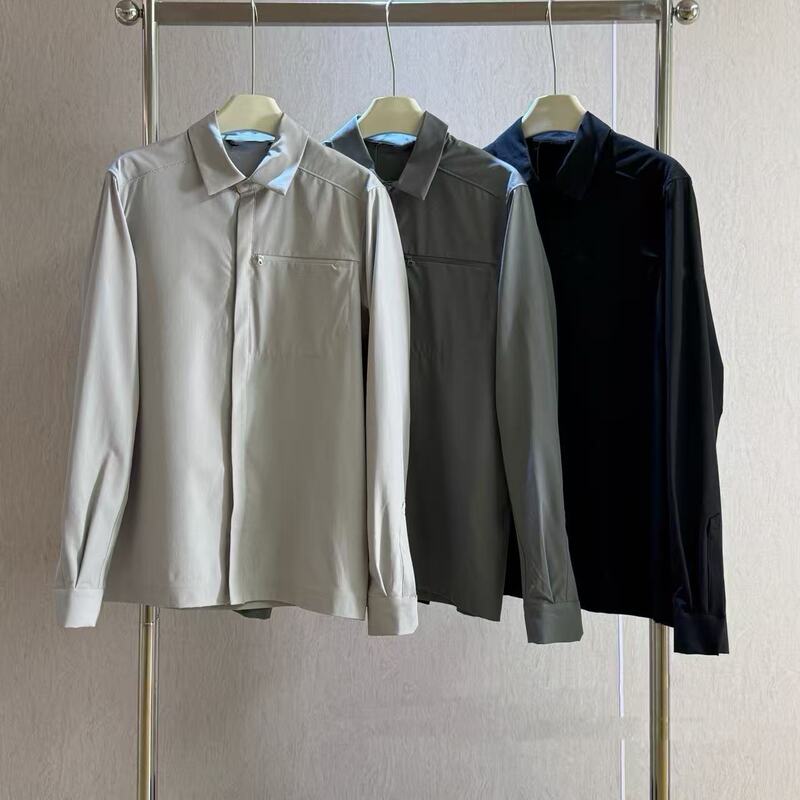 082802 Autumn New Outdoor Casual Workwear Functional Windproof Collared Shirt for Men Simple Shirt
