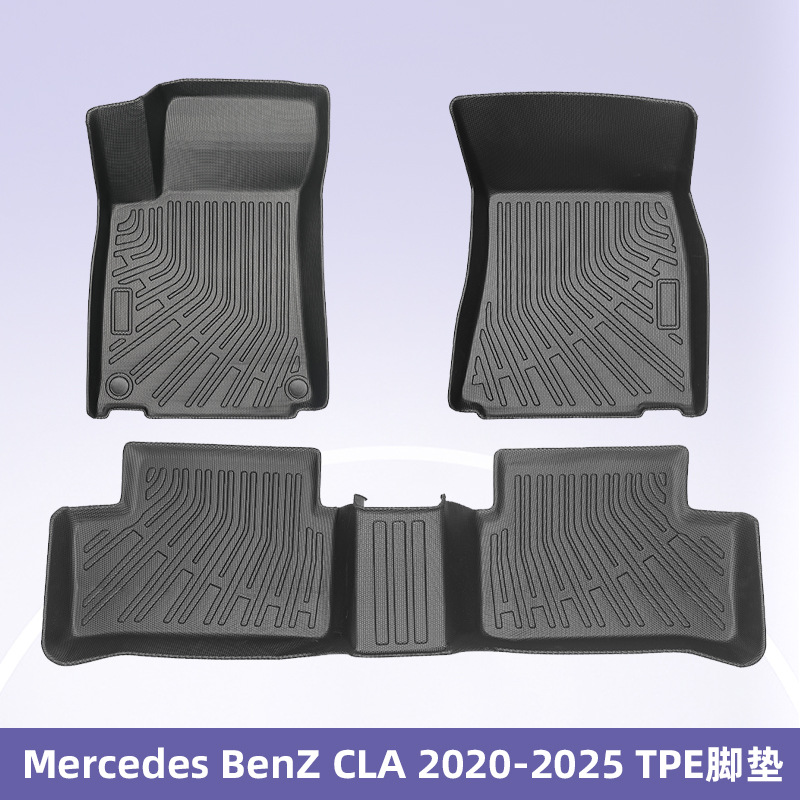Aplicable a Mercedes Benz CLA 2020 - 2025 3D todo el tiempo material TPE almohadilla de pie cojín de colateral
