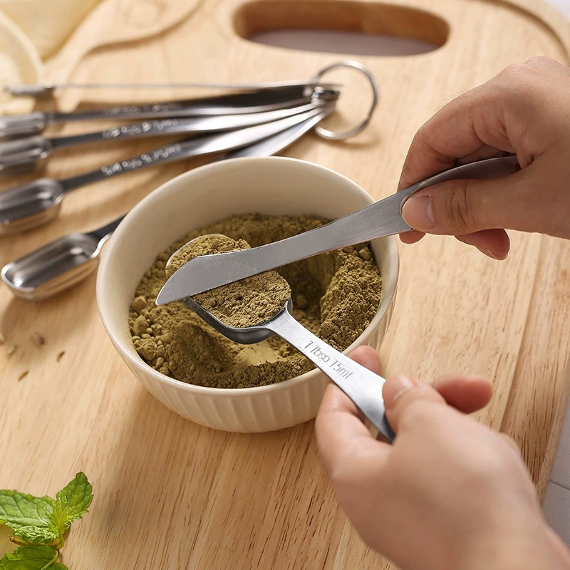 Measuring spoon stainless steel, coffee set, 7 pieces